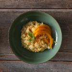 Risotto au fromage Ossau-Iraty  , Butternut et  Piment d’Espelette AOP